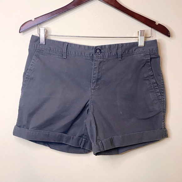 Banana Republic Dark Green/Brown Chino Cuffed Shorts Size 0 - Picture 1 of 9